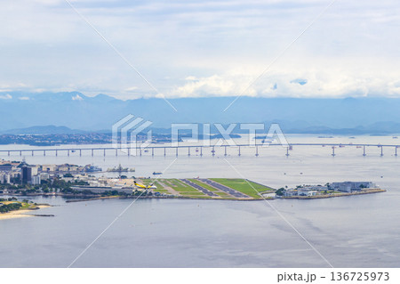 Costa e Silva Rio Niteroi Bridge in Rio de Janeiro Brazil. Costa e Silva Rio Niteroi Bridge in Rio de Janeiro Brazil. 136725973