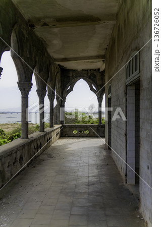 An abandoned monastery. 136726052