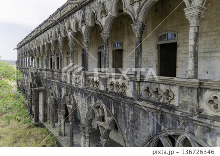 An abandoned monastery. 136726346