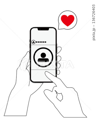 スマートフォンとSNS 136726403