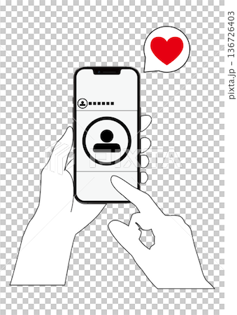 スマートフォンとSNS 136726403