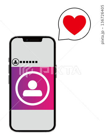 スマートフォンとSNS スマートフォンとSNS 136726405