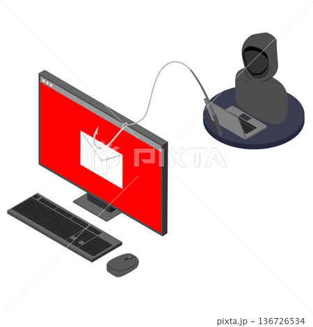 フィッシングメール・アイソメトリック 136726534