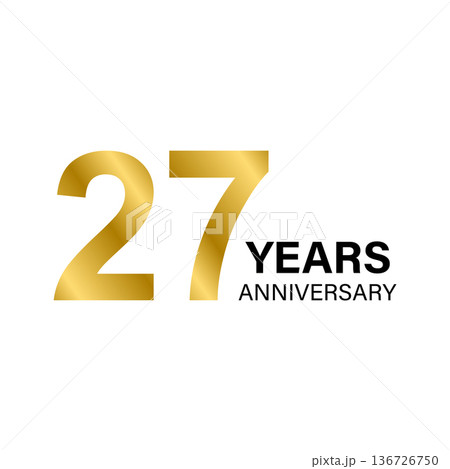 27 years anniversary gold icon vector for graphic design, logo, website, social media, mobile app, UI illustration 27 years anniversary gold icon vector for graphic design, logo, website, social media, mobile app, UI illustration 136726750