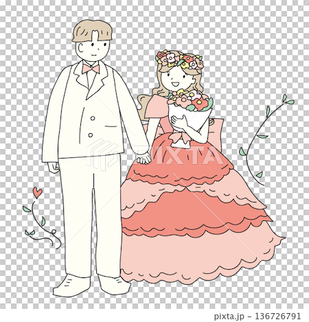 ピンクのお色直し ピンクのお色直し 136726791