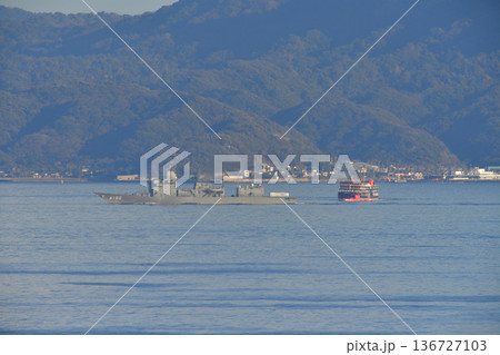 海上自衛隊　浦賀水道　しょうなん　AGS-5106　東京湾フェリー　しらはま丸 136727103