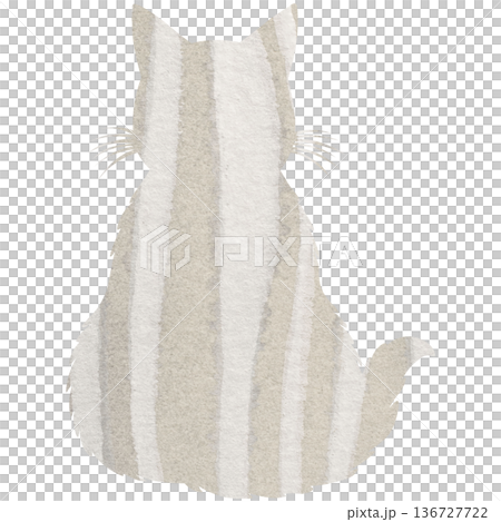 Beautiful watercolor cat silhouette icon image Beautiful watercolor cat silhouette icon image 136727722
