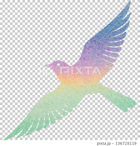 美麗的水彩鳥圖示圖像的插圖 美麗的水彩鳥圖示圖像的插圖 136728119