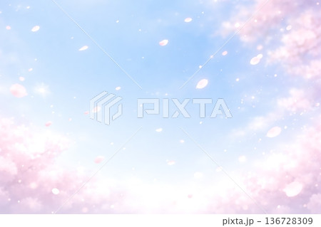 桜　背景 136728309