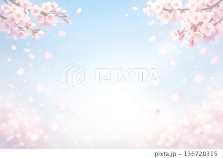 桜　背景 136728315
