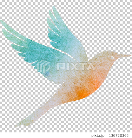 Beautiful watercolor bird icon image illustration Beautiful watercolor bird icon image illustration 136728363