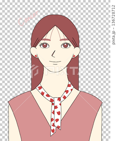 かに座モチーフの女の子のイラスト素材 [136728712] - PIXTA