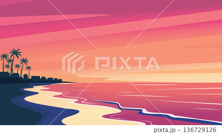 beautiful landscape at sunset beautiful landscape at sunset 136729126