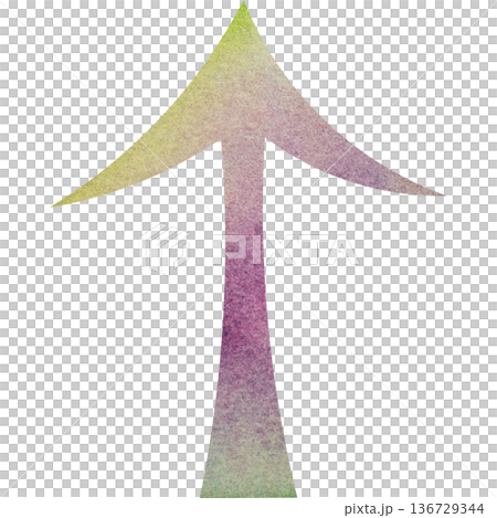 Beautiful watercolor arrow icon image illustration Beautiful watercolor arrow icon image illustration 136729344