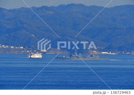 海上自衛隊　浦賀水道　ちよだ　ASR-404　潜水艦救難艦　東京湾フェリー　かなや丸 136729463