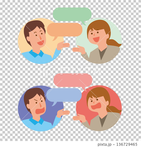 Male and female to talk Male and female to talk 136729465
