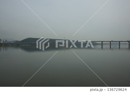 Han River bike path Han River bike path 136729624