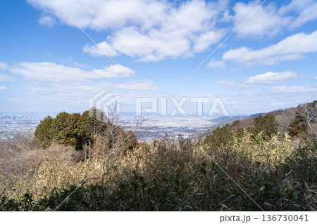 高安山駅の展望台から見た景色(生駒山地) 高安山駅の展望台から見た景色(生駒山地) 136730041