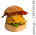 isolated burger on white background 136730196