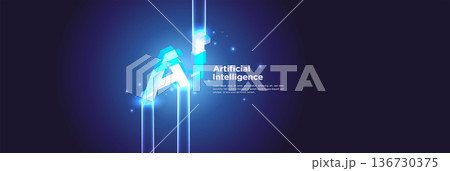 Futuristic AI Technology Digital Innovation Concept Futuristic AI Technology Digital Innovation Concept 136730375
