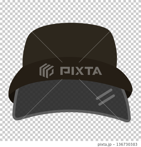 A black hat with a sun visor for protection from the sun 136730383