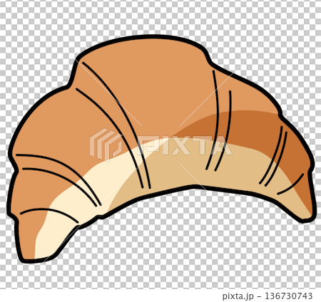 一個簡單的羊角麵包的插圖 136730743