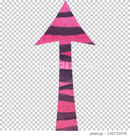 Beautiful watercolor arrow icon image illustration 136731079