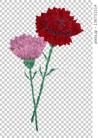 【康乃馨小貼士】手工刺繡插圖材料 136731514