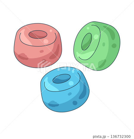 Illustration of plastic beads 136732300