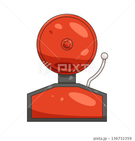 Illustration of fire alarm Illustration of fire alarm 136732359