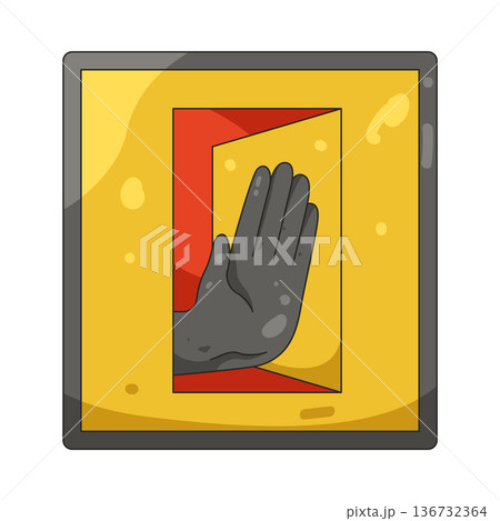Illustration of no entry sign 136732364
