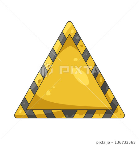 Illustration of warning triangle 136732365