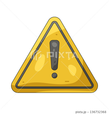 Illustration of warning sign Illustration of warning sign 136732368