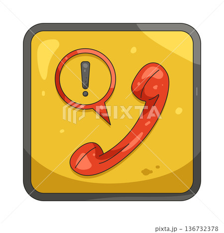 Illustration of emergency call Illustration of emergency call 136732378