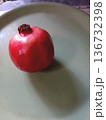 Single, Ripe, Red Pomegranate Fruit 136732398