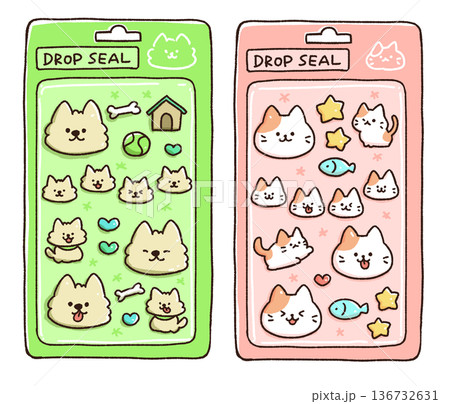 ドロップシールのイラスト 136732631