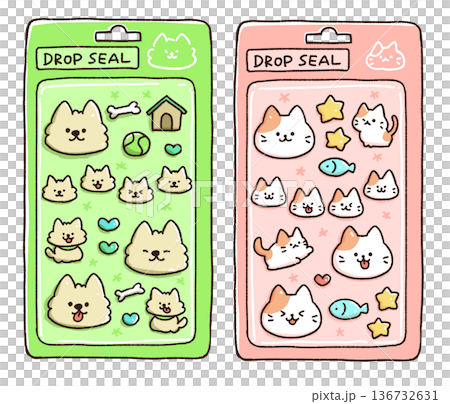 ドロップシールのイラスト 136732631