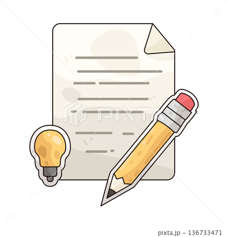 Illustration of creative brief Illustration of creative brief 136733471