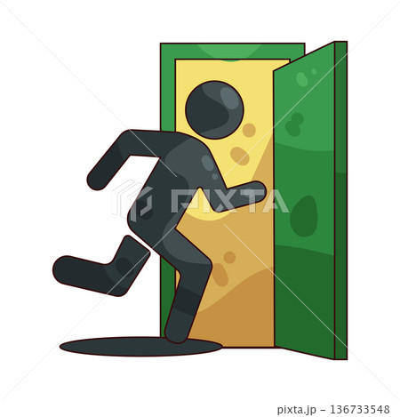Illustration of running person 136733548