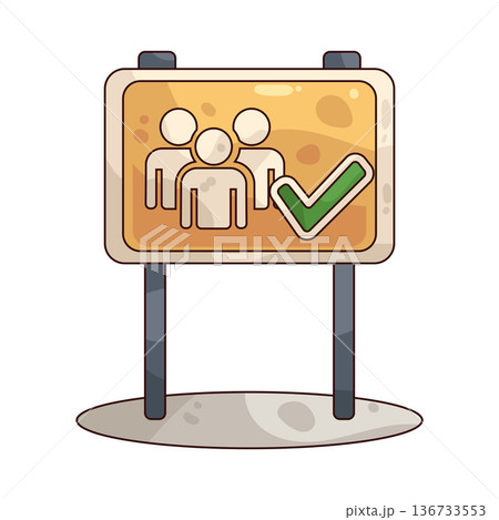 Illustration of muster station 136733553