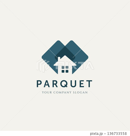 modern house parquet minimalist logo template vector illustration design 136733558