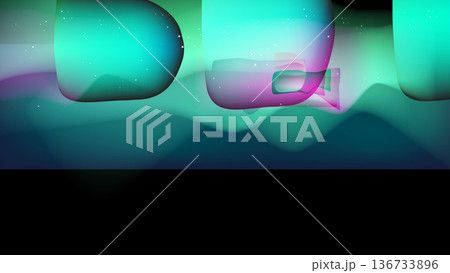 Vibrant Green and Purple Aurora Borealis Glowing in a Starry Night Sky Vibrant Green and Purple Aurora Borealis Glowing in a Starry Night Sky 136733896