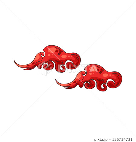 Illustration of red cloud  136734731