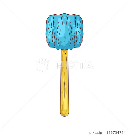 Illustration of gong stick 136734734