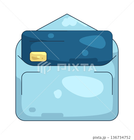 Illustration of card holder 136734752
