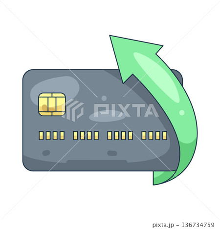 Illustration of credit card 136734759