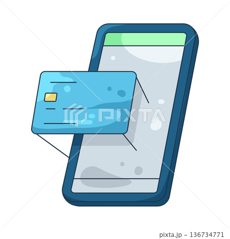 Illustration of credit card Illustration of credit card 136734771