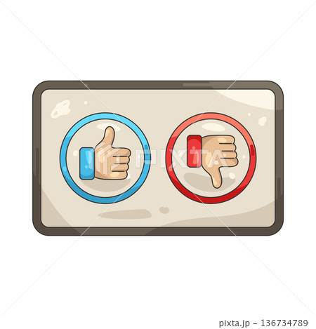 Illustration of Like and dislike 136734789