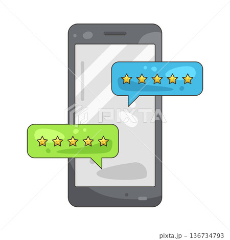Illustration of Mobile chat 136734793