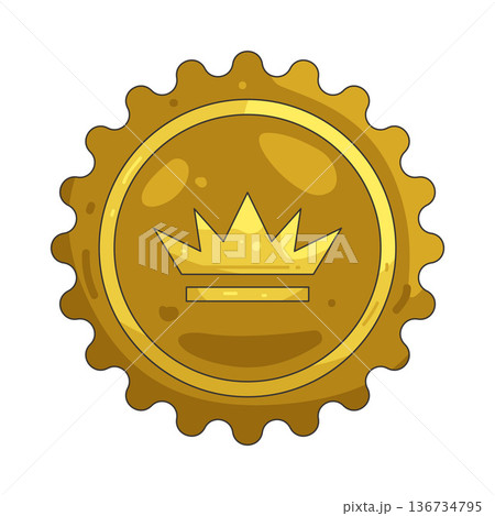 Illustration of gold badge 136734795